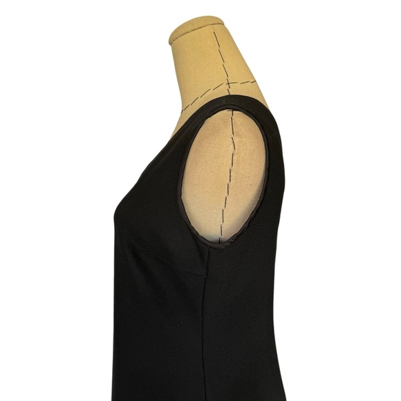 Max Mara Black Wool with Mink Trim Sheath Dress Chic Classic US sz 10 - Picture 6 of 13